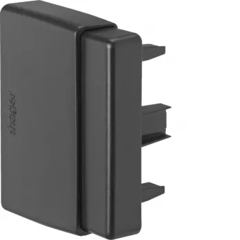 Hager End Piece LFF6006069011 for LF 30/40/60x60mm Trunking, Graphite