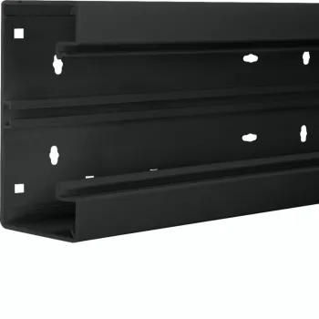 Hager BR6513019011 Cable Trunking Base 2000 mm x 130 mm Black