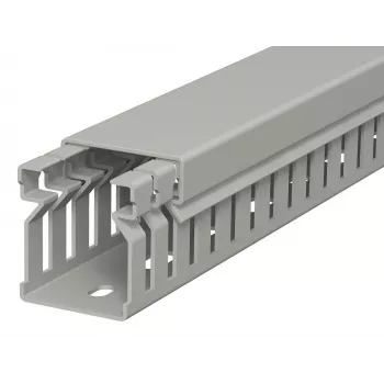 Canal de cablare OBO Bettermann LK4 30025, cu fante, 30x25 mm, 2 m, gri 6178005