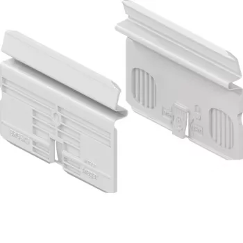 Suport de aparat de sistem HAGER BR65X9 pentru canal de pervaz BR65x, 2 module, alb pur