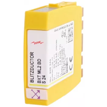 Modul descărcător combinat de curent de trăsnet și supratensiune DEHN BXT ML2 BDS24 tip 2, 24 V DC, 2 poli, șină DIN 920244