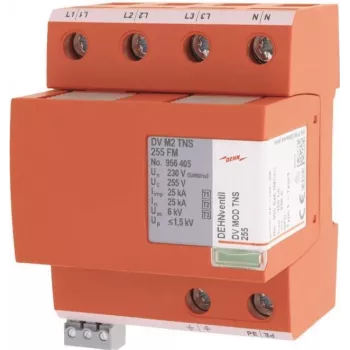 DEHN DV M2 TNS 255 FM descărcător combinat tip 1+2+3, 4 poli, TN-S, 255 V 956405