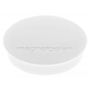 magnetoplan Discofix magnet rotund standard, alb, ferită cu miez plin, forță de reținere 0,7 kg (1664200)
