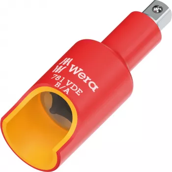 Adaptor izolat VDE Wera 781 B/A, pătrat 3/8 inch la hexagon 1/4 inch, blocare mecanică 05024692001