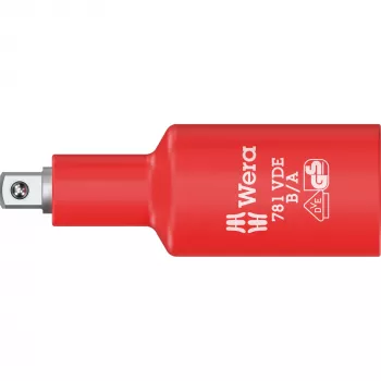 Adaptor izolat VDE Wera 781 B/A, pătrat 3/8 inch la hexagon 1/4 inch, blocare mecanică 05024692001