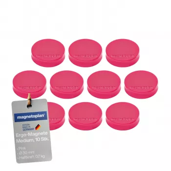 Magnet Ergo Medium MAGNETOPLAN HOLTZ 1664018 30mm roz, 10 bucăți