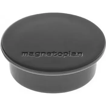Magnet rotund Discofix MAGNETOPLAN HOLTZ, negru, ferită miez plin, forță de prindere 2,2 kg, 30 mm, pachet de 10 (1662012)