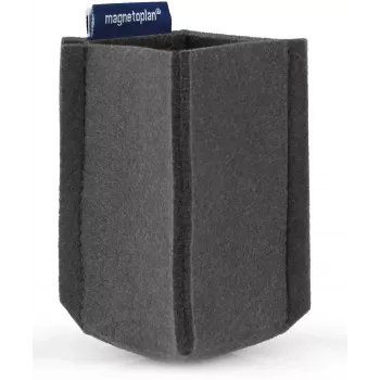 Suport mic pentru pixuri magnetoplan magnetoTray, fetru gri, PET 100% reciclat, magnetic 1227601
