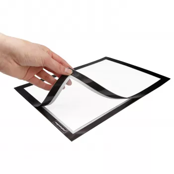 Ramă de informare autocolantă dublă MAGNETOPLAN HOLTZ magnetofix, DIN A6, negru, pliabilă 1132112