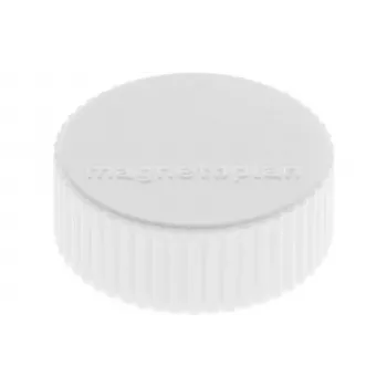 Magnet rotund magnetoplan Discofix Magnum, alb, ferită cu miez plin, forță de atracție 2,0 kg, pachet de 10 (1660000)