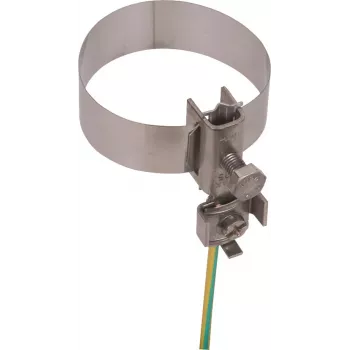 Colier de țeavă pentru bandă de împământare DEHN 540911 pentru țevi 26,9-114,3 mm, oțel inoxidabil V2A