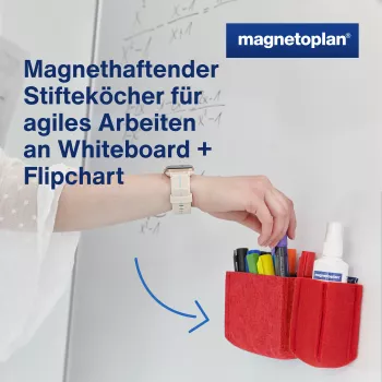 Suport pentru markere magnetoplan magnetoTray big 1227706 roșu (1227706)