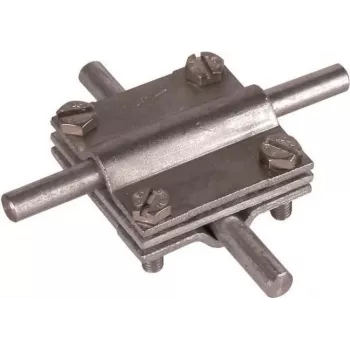 DEHN 314310 Conector în cruce cu placă intermediară, oțel galvanizat la cald