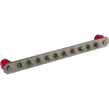 Șină de legare echipotențială DEHN PAS I 10AP M10 V2A 435 mm oțel inoxidabil 472219