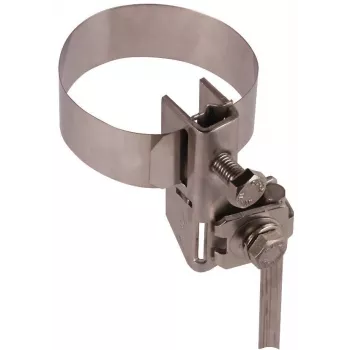Clemă de bandă pentru antenă DEHN 540100 pentru montaj pe stâlp și țeavă, oțel inoxidabil, 27-165 mm
