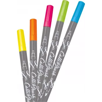 ONLINE USV 5 ONLINE Calli.Brush Double Neon Brush Pens culori asortate (19078)