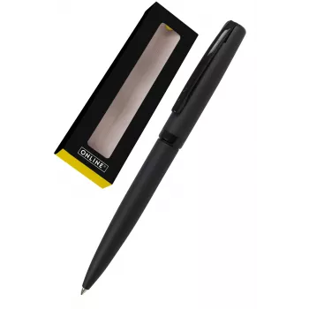 Pix Eleganza ONLINE SCHREIBGERÄTE, corp negru, cerneală albastră, mecanism rotativ, metal, lac lucios 34752