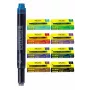 Cartușe de cerneală universale pentru stilou ONLINE, 6 culori asortate (albastru regal, negru, maro, albastru de noapte, violet, roșu), Standard International scurt 70057