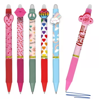 ONLINE magiXX Fun pix gel Love& 0,7 mm albastru, 6 buc. (70190)