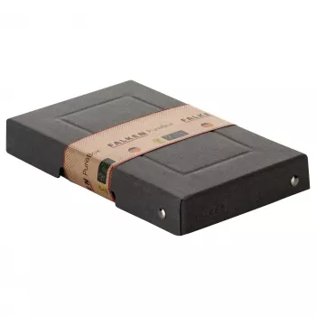 FALKEN PURE casetă de fișe A6 format orizontal, 310 fișe, negru 22001728000F