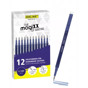 Rezerve gel ONLINE magiXX albastru 0,7 mm mediu, pachet de 12 (40167)