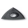 Tampon abraziv triunghiular FEIN 63806141220 pentru scule multifuncționale oscilante, 80 mm, velcro, neperforat, negru