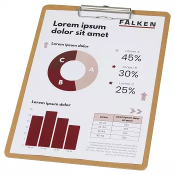 Planșetă de prindere FALKEN PURE Nature A4, carton, maro 15072600000F