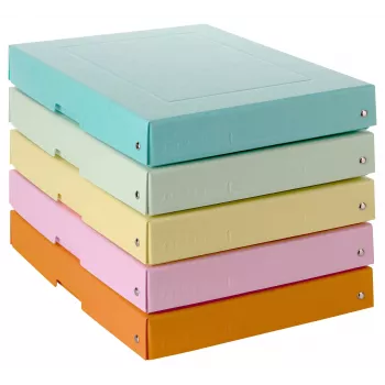 Cutie de depozitare FALKEN PURE 500 coli pastel asortate 24 x 32 x 4 cm, 5 bucăți 22001952000F