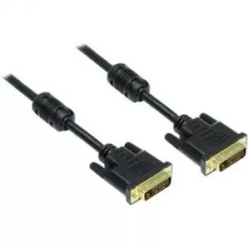 Cablu Good Connections DVI-D Dual Link 24+1 tată la tată, contacte aurite, miez de ferită, negru, 1,8m (4310-DG2)