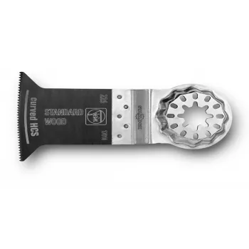 Lamă de ferăstrău curbată FEIN E-Cut Standard pentru lemn, gips-carton și plastic, 50 mm, Starlock, pachet de 3 63502226220