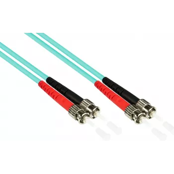 Cablu patch din fibră optică GoodConnections LW-815ST3 OM3 duplex multimod, ST/ST, 50/125, 15 m