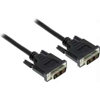 Cablu GoodConnections DVI-D Single Link 18+1 tată la tată, 1,8m, negru, aurit, dublu ecranat, HDCP, 1920x1200 4310-DD2