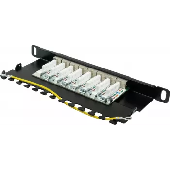 GoodConnections Alcasa GC-N0130 Cat6a Shielded RJ45 Keystone Module - 10GbE, 22-26 AWG, Black