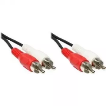 Cablu audio stereo RCA GoodConnections, 2x RCA tată la 2x RCA tată, 1,5 m, negru 5901-D