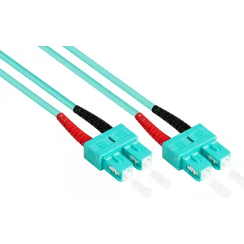 Cablu patch din fibră optică GoodConnections LW-810SC3 OM3 duplex multimod, SC/SC, 50/125, 10 m