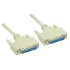Cablu null modem GoodConnections, DB25 mamă la DB25 mamă, 3 m, nichelat, dublu ecranat, negru 4030-3