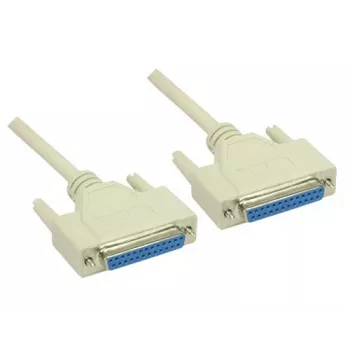 Cablu null modem GoodConnections, DB25 mamă la DB25 mamă, 3 m, nichelat, dublu ecranat, negru 4030-3
