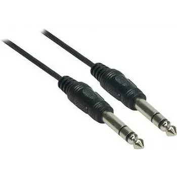 Cablu audio Good Connections jack 6,3 mm la jack 6,3 mm, 1,5 m, nichelat, negru 1963-015