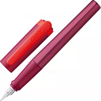 LAMY nexx Fountain Pen Multi-Red A (Beginner) with Ergonomic Grip and Stainless Steel Nib 1241765