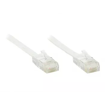 Cablu patch plat GoodConnections Cat. 6 U/UTP, alb, 1,0 m (806U-F010)