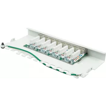 Patch panel desktop GoodConnections GC-N0113 Cat.6 8 porturi STP, 0,5U, fără unelte, alb pur RAL9010