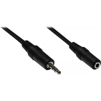 Cablu prelungitor audio stereo 3,5 mm GoodConnections AS-35V3, tată la mamă, 3 m, negru