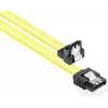 Cablu SATA 6 Gb/s GoodConnections cu clemă metalică, în unghi, 0,50 m, galben 5047-AW05Y