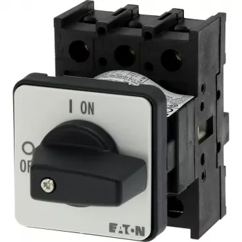 Comutator basculant Eaton P1-25/E 3 poli, negru/alb 038724