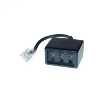 Adaptor RJ-45 Alcasa T3A-NFN, tată/mamă, negru