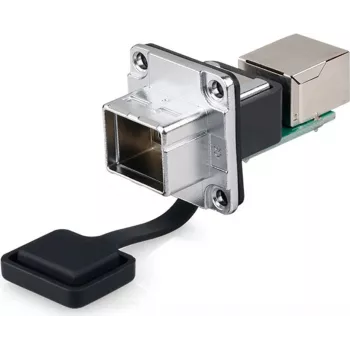 Cuplor industrial RJ45 GoodConnections Alcasa IC06-R302, IP65/IP67, gri, carcasă din zinc, de la -40 la 80 °C