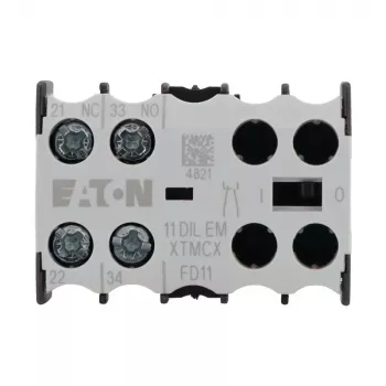 Bloc de contacte auxiliare Eaton 1NO+1NC 11DILEM, 2 poli, contacte cu acționare forțată 010080