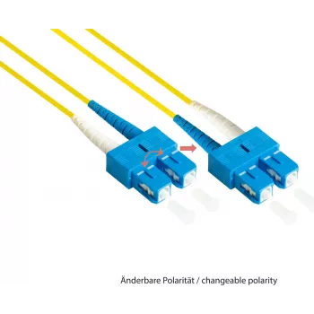 Cablu patch din fibră optică GoodConnections LW-930LS OS2 monomod duplex, LC/SC, 9/125, 30 m