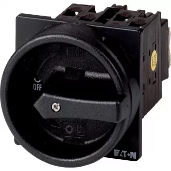Comutator rotativ Eaton T0-2-1/EA/SVB-SW, 3 poli, negru, 041246