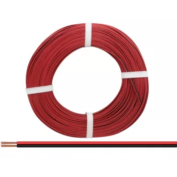 Cablu multifilar Donau Elektronik 218-50 2 x 0,14 mm² roșu/negru 50 m